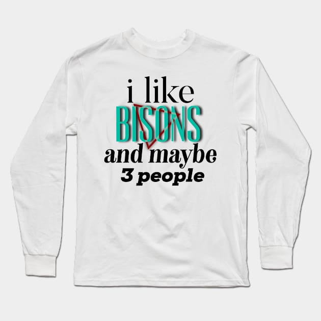 bison Long Sleeve T-Shirt by Design stars 5